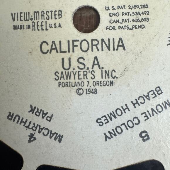 Sawyer's Brown VINTAGE ViewMaster with 1948 California USA Picture Reel - Picture 10 of 12